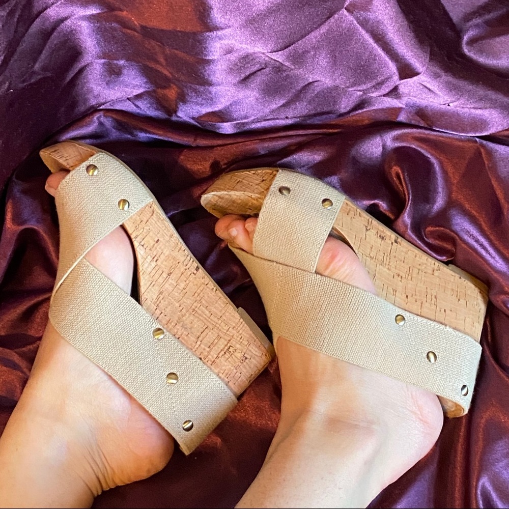 Lucky Brand cork wedges